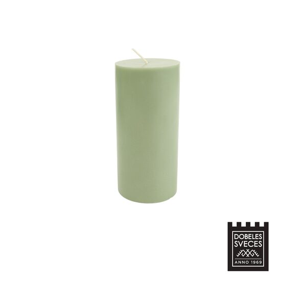 Lieta stearīna cilindriska svece - TUMŠS MINT 70x150 mm